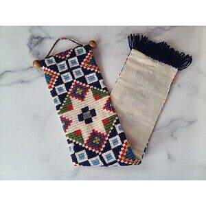 Vintage Wood Handle Woven Wall Art